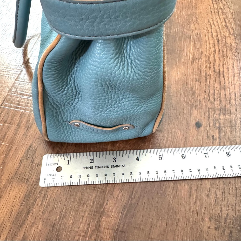 COLE HAAN teal blue textured leather purse, NWOT - Picture 16 of 16